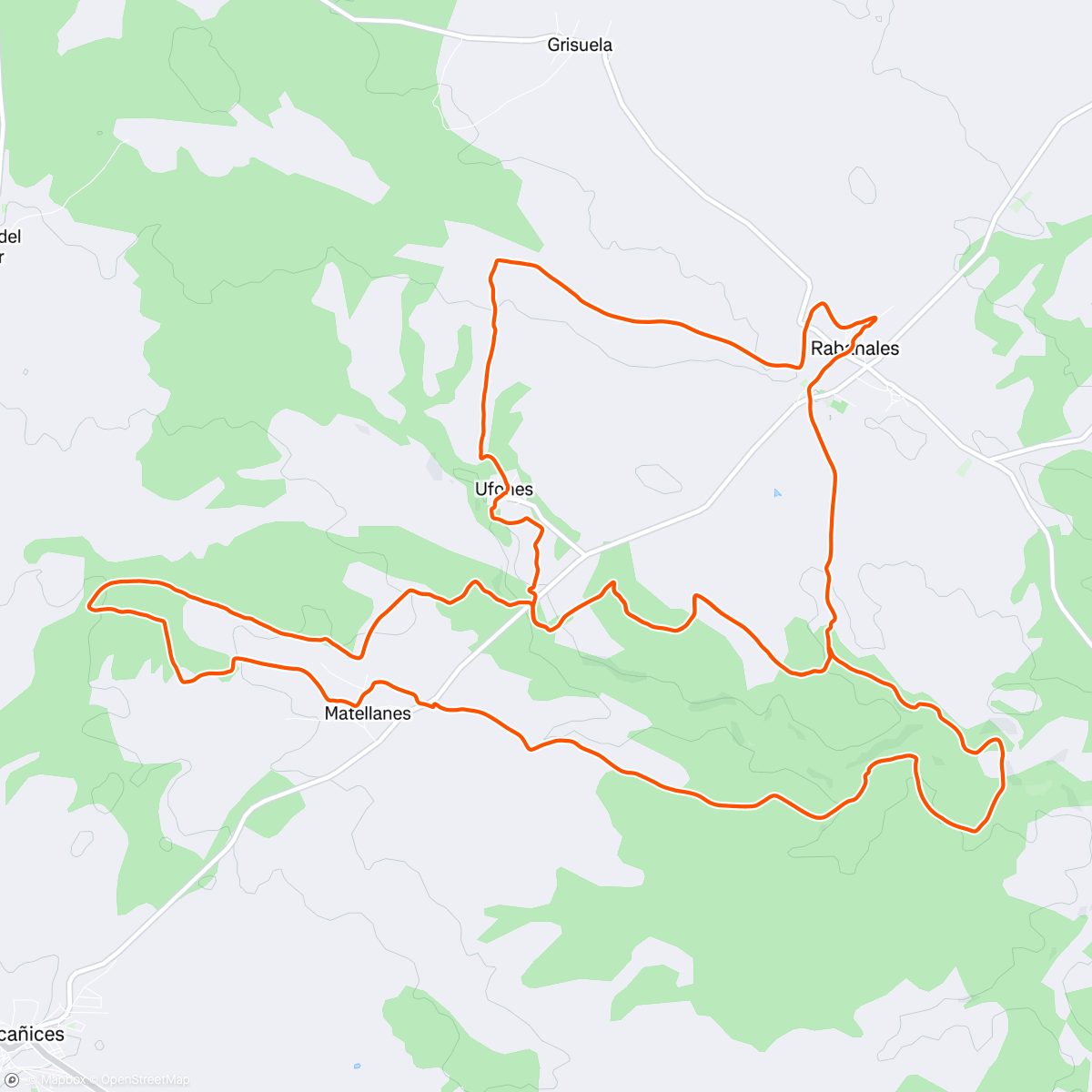 Map of the activity, VIII Marcha BTT Ufones Los Castros de Aliste