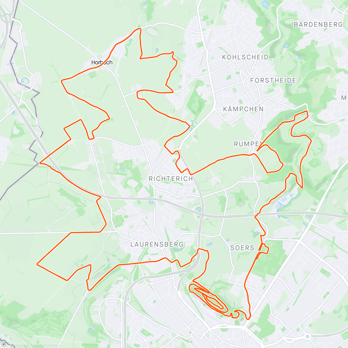 Map of the activity, UCI gravel series Aken P14 (M35-39)