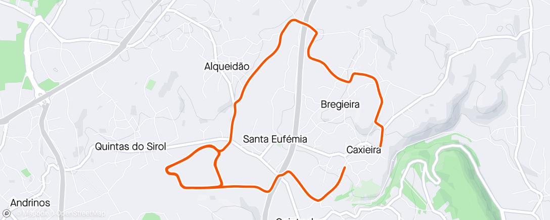 Map of the activity, Volta de bicicleta ao entardecer