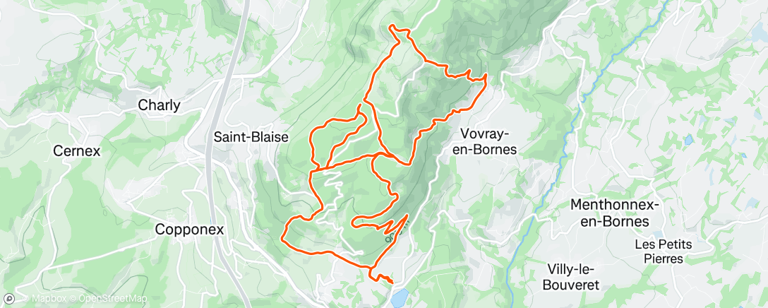 Map of the activity, Encore une belle sortie au Salève