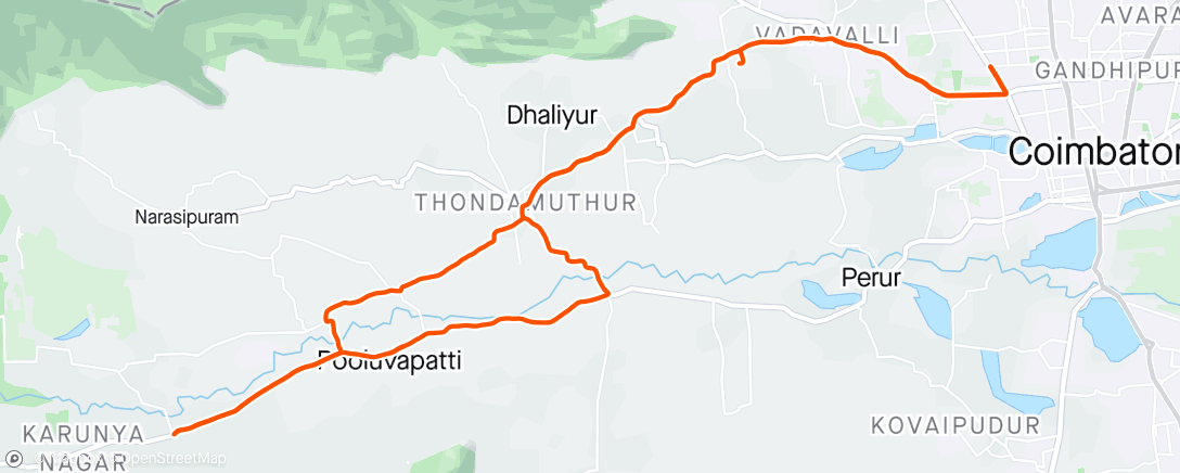 Mapa da atividade, Iruttupallam ride
