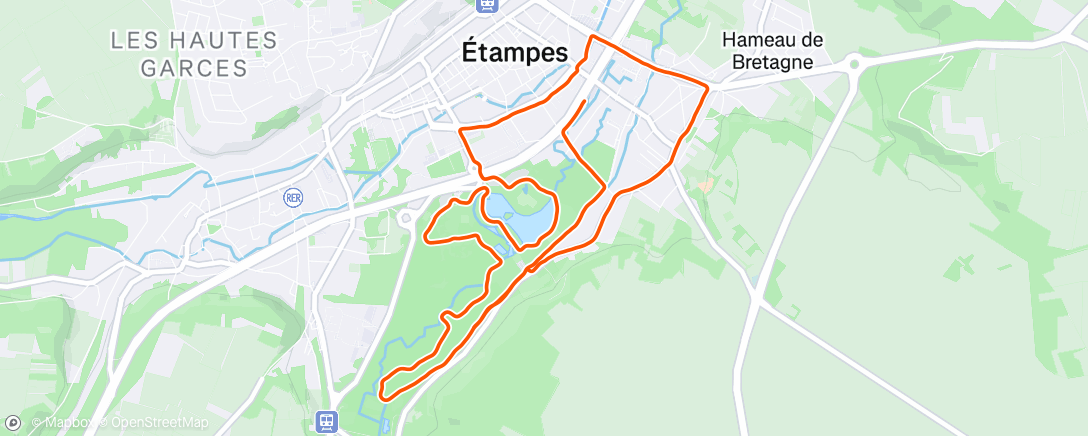 Map of the activity, Afternoon Trail Run