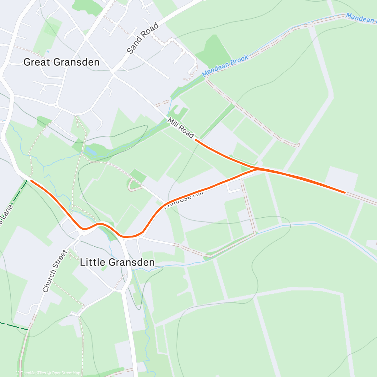 Map of the activity, Night Walk - another chilly one