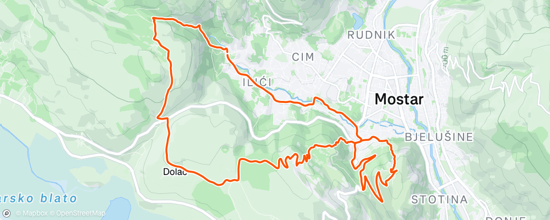 Map of the activity, Ilici - Mikuljaca - Orlovac - Brkanovo - Hum - Ilici