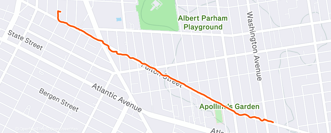 Map of the activity, Ditched my swim workout in favor of a walk commute instead