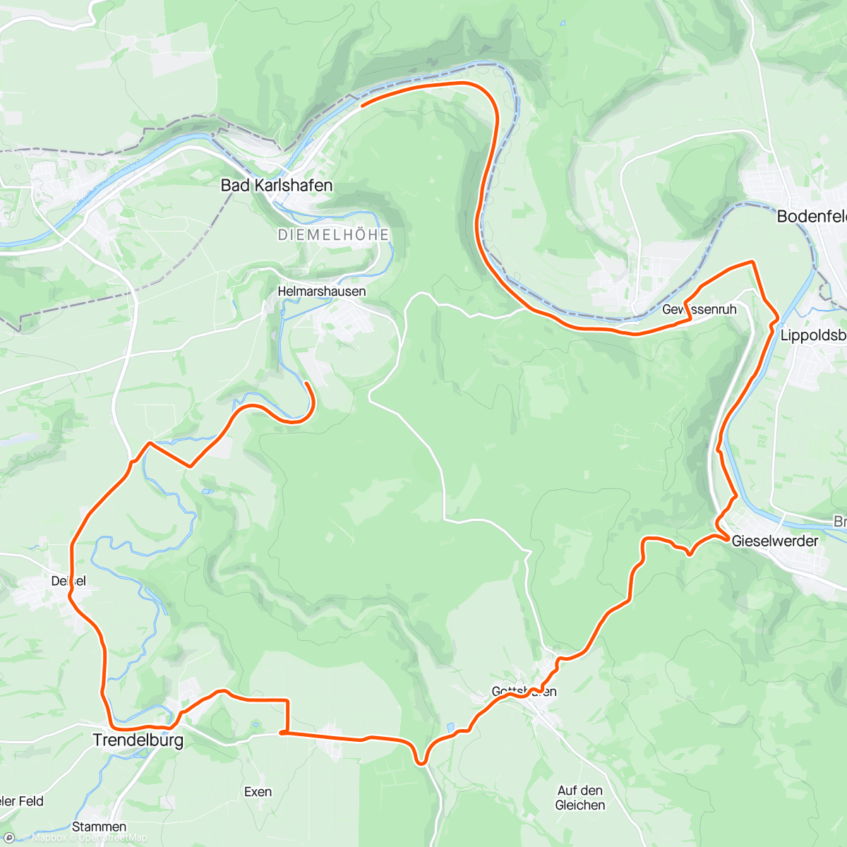 Map of the activity, Gegend erkunden im schönen Hessen