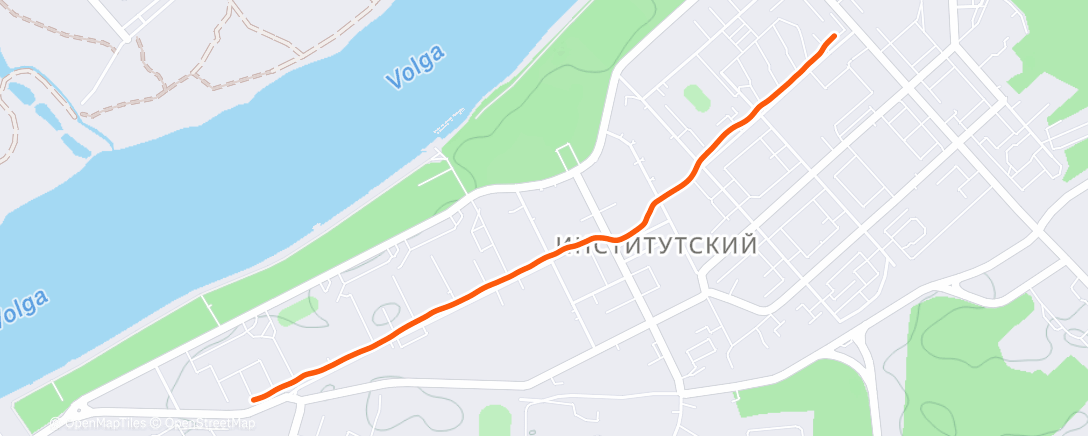 Map of the activity, Вечерний забег