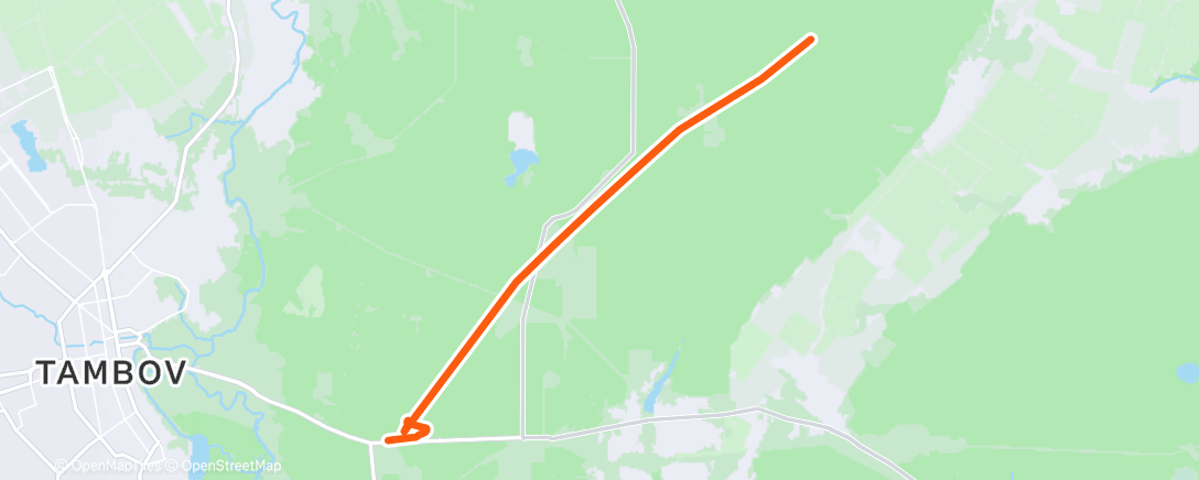 Map of the activity, Тренировка (после обеда)
