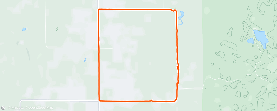 Map of the activity, First time outside this year. Gravel ride around the block.