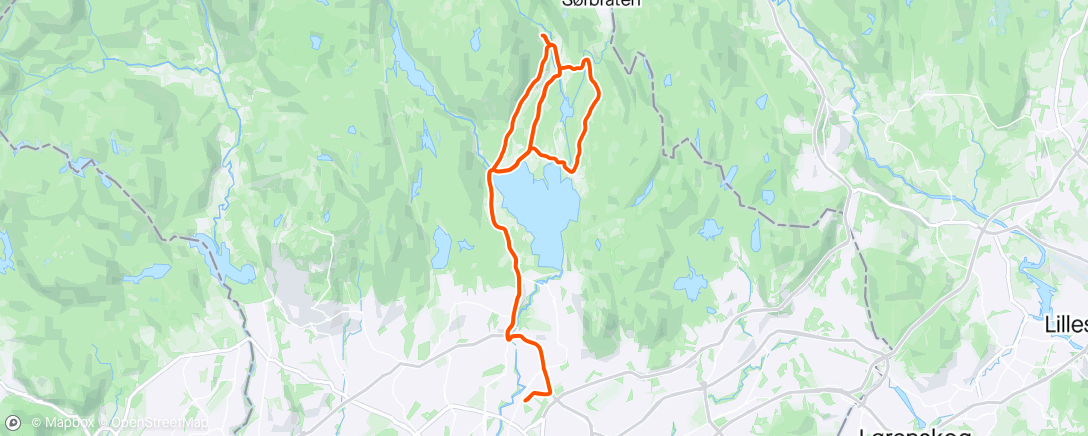 Map of the activity, Afternoon test ride