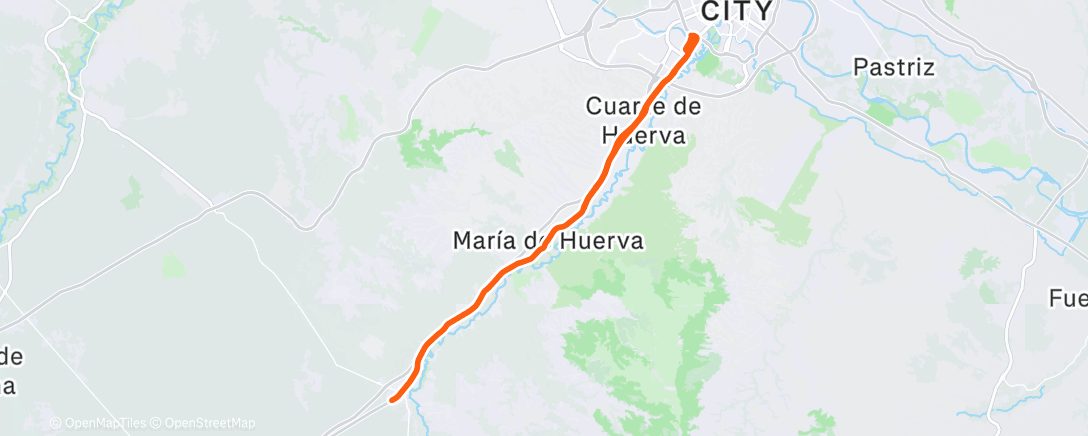 Map of the activity, Afternoon Ride