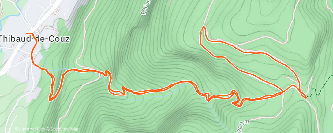 Map of the activity, Lunch Trail Run