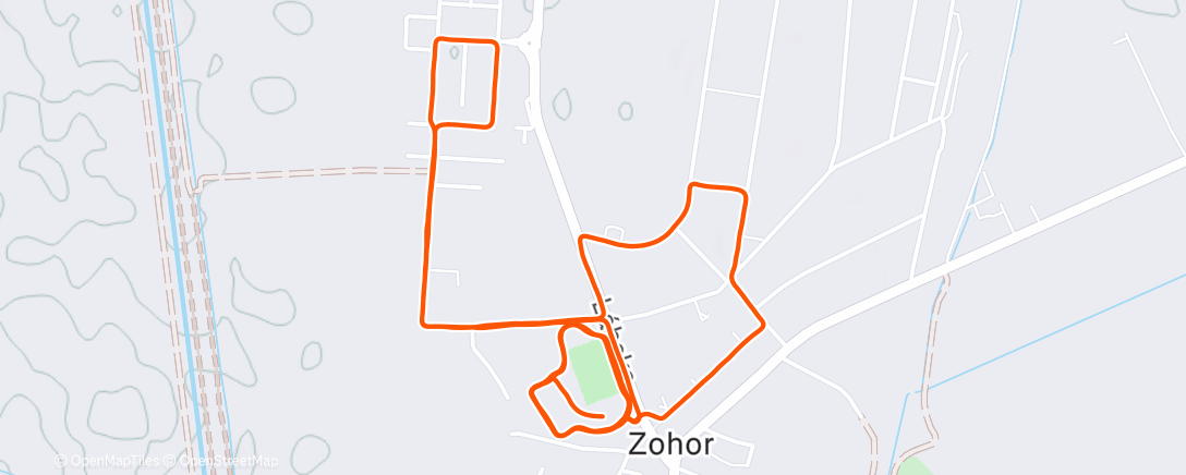 Map of the activity, Evening Run