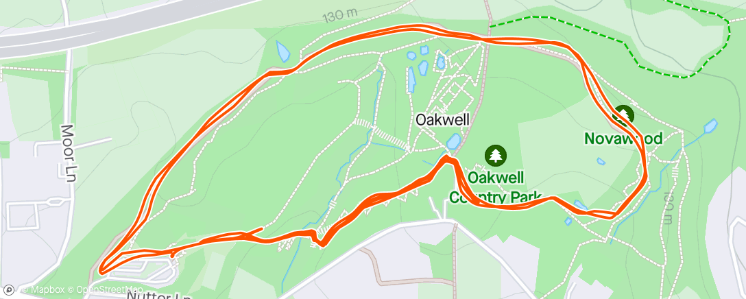 Карта физической активности (BRF Oakwell parkrun course)