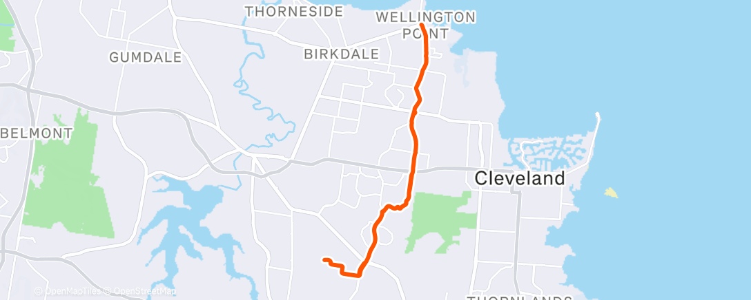 Map of the activity, Morning Run