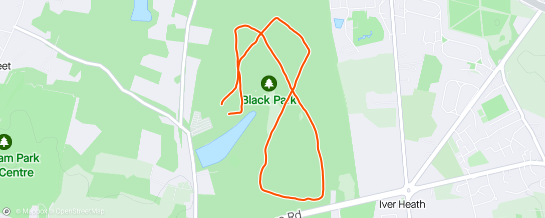 Mapa da atividade, Black Park Parkrun