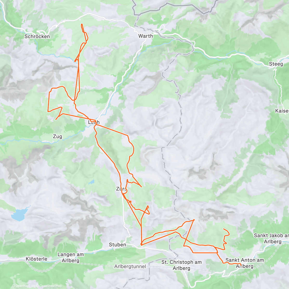 Карта физической активности (St. Anton - Schröcken)