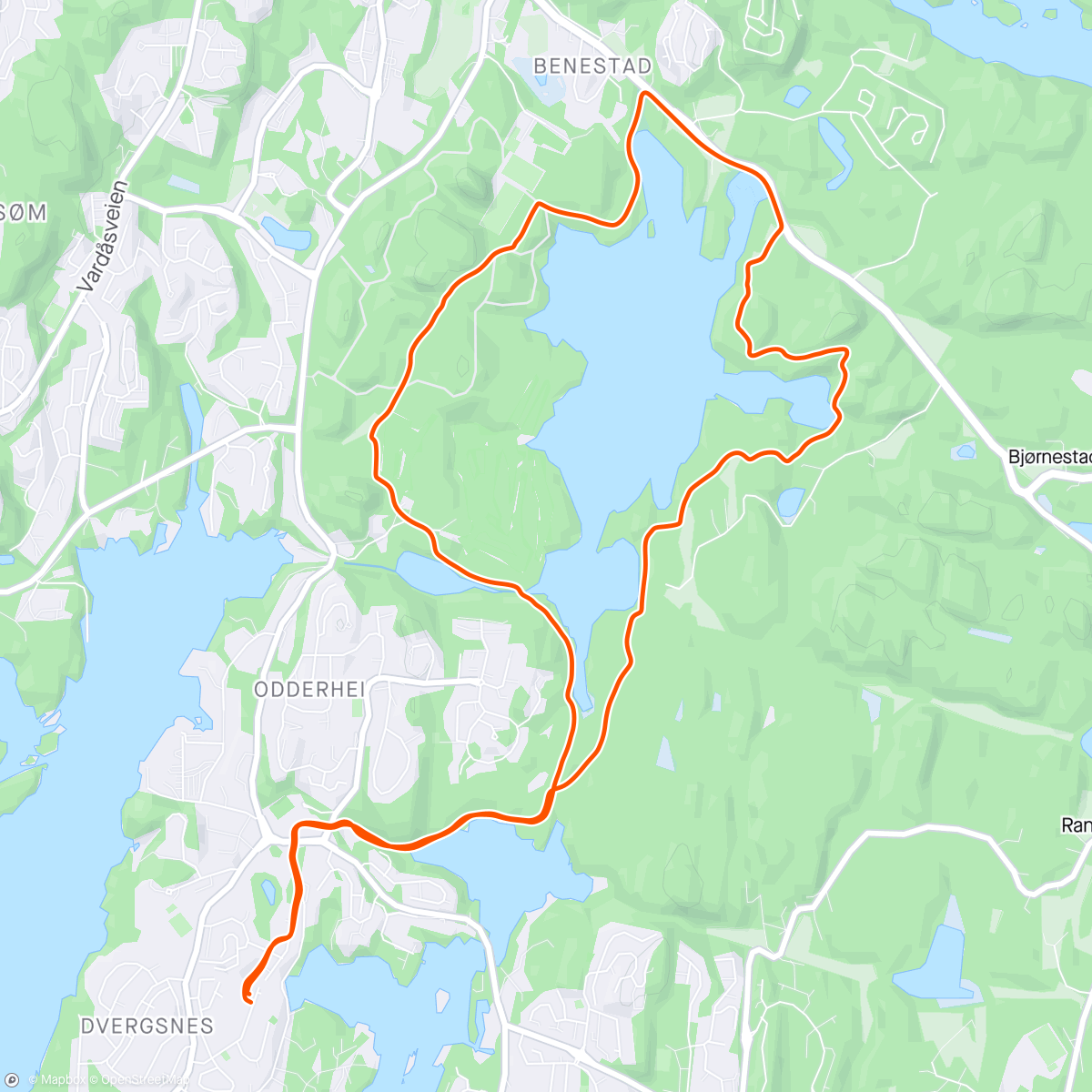 Map of the activity, Dreams Made Manifest: Sunset Trail Run