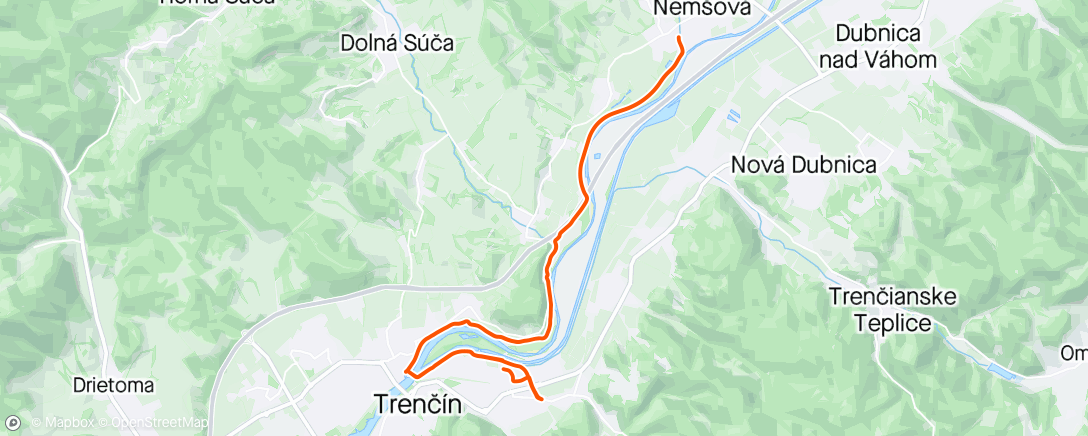 Mappa dell'attività Nemšová
