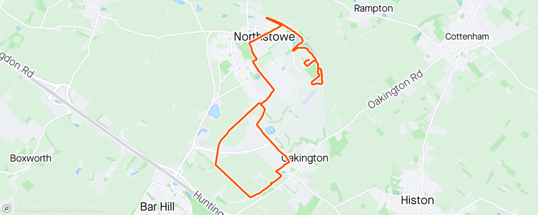 Map of the activity, Northstowe Half