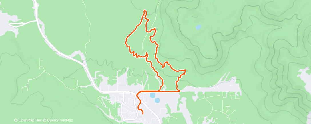 Map of the activity, Afternoon Mountain Bike Ride