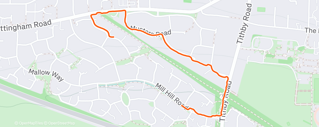 Map of the activity, Afternoon Walk