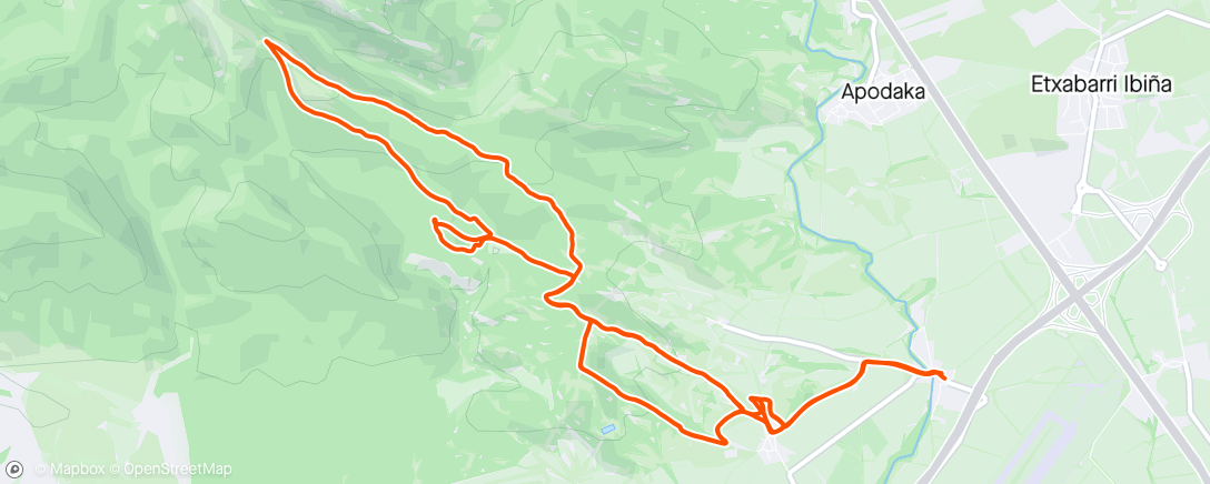 Mapa de la actividad (Bicicleta de montaña eléctrica por la tarde)