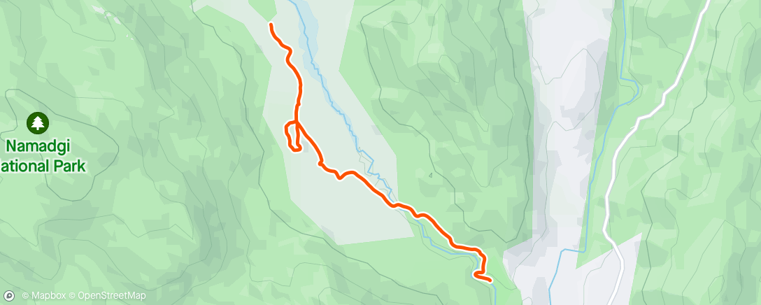 Map of the activity, Orroral Valley walk