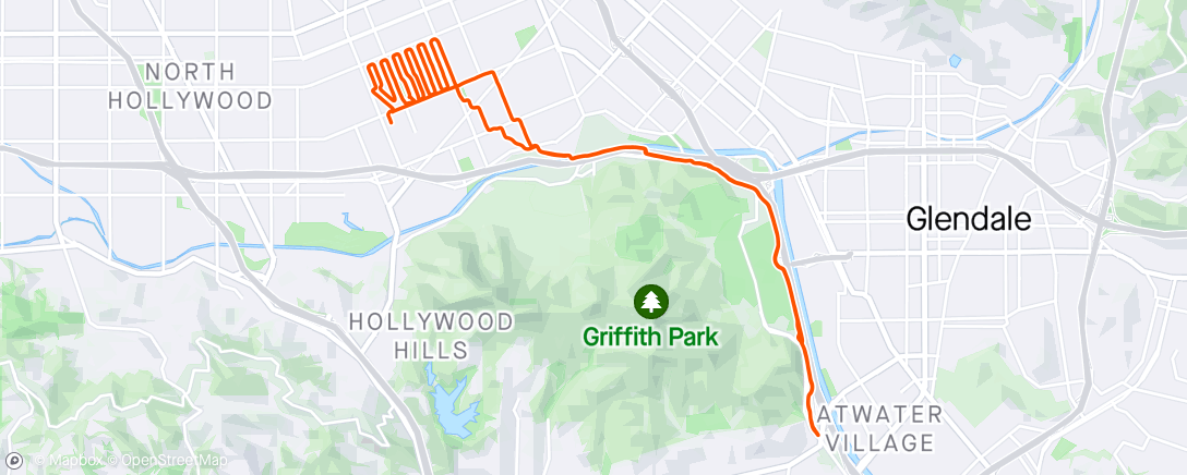 Map of the activity, Griffith 19-Miler