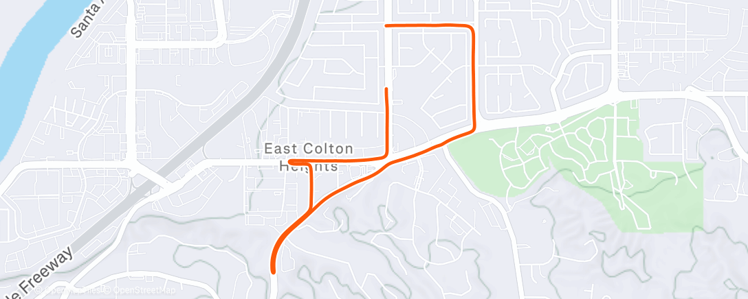 Map of the activity, Morning Run