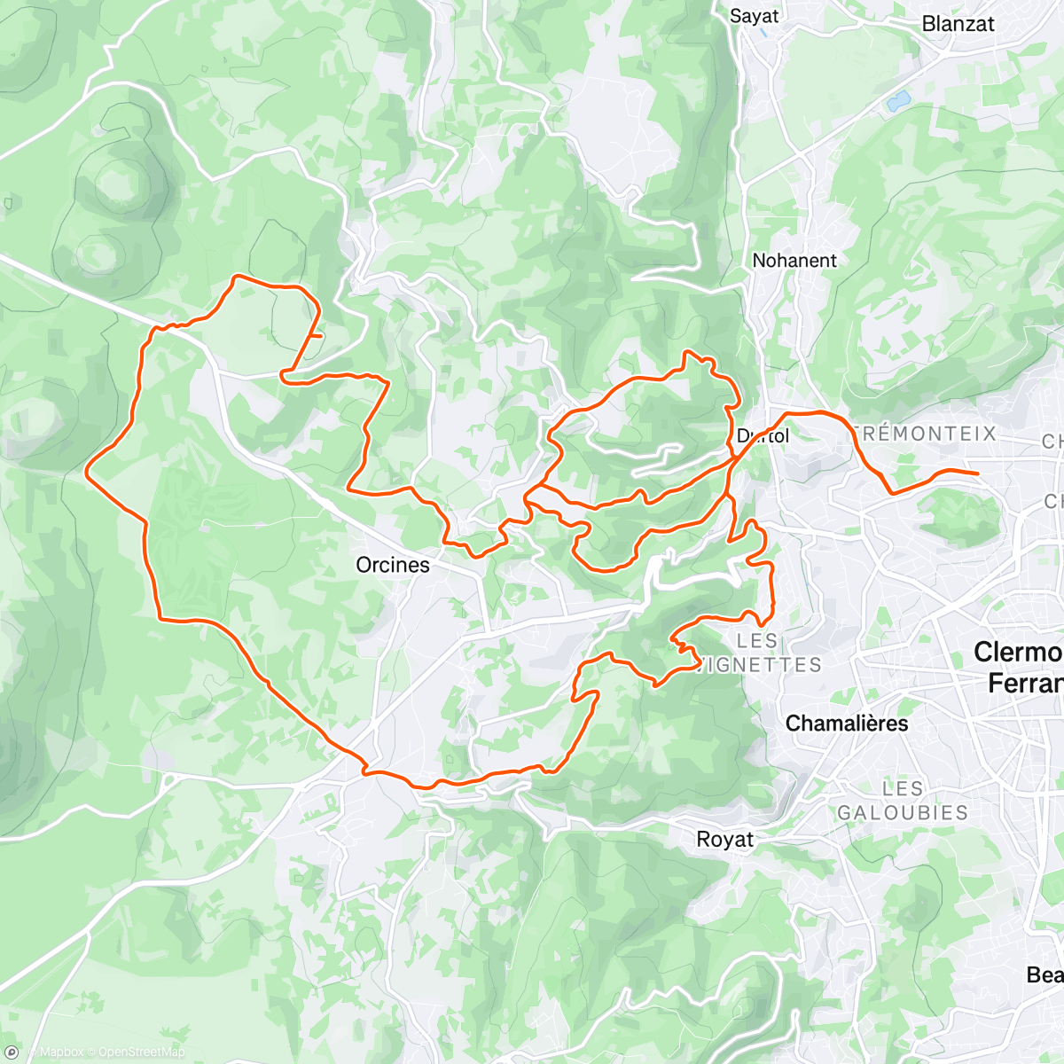 Map of the activity, AW dans la forêt