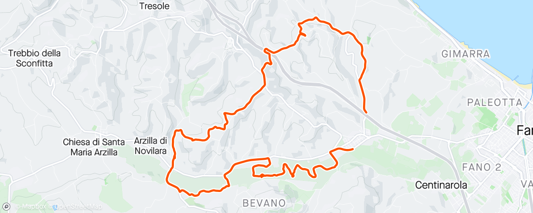 Map of the activity, Mtb-Giro pomeridiano con Mauro