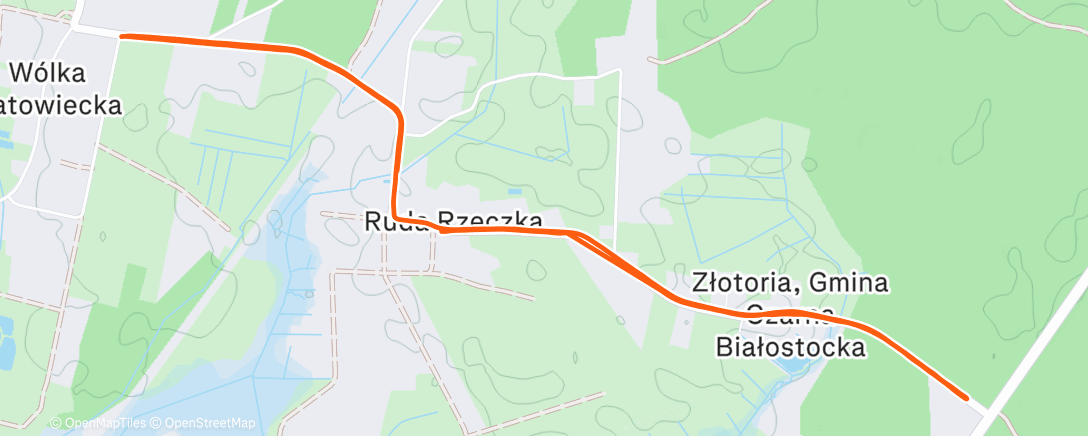 Map of the activity, Evening Run