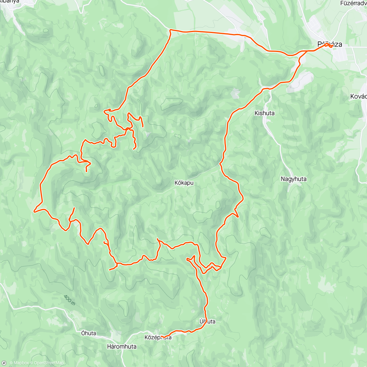 Map of the activity, Zempléni Kilátások Gravel Ride