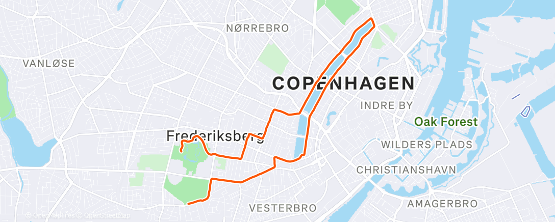 Map of the activity, Morning Run