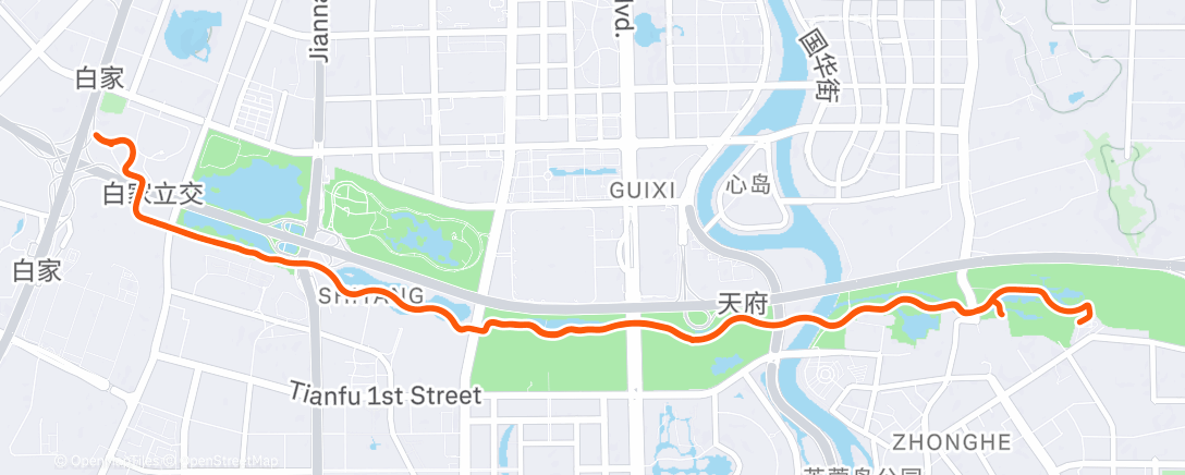 Карта физической активности (Evening Run)