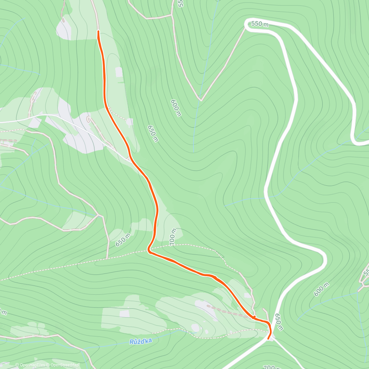 Map of the activity, Rodinná procházka