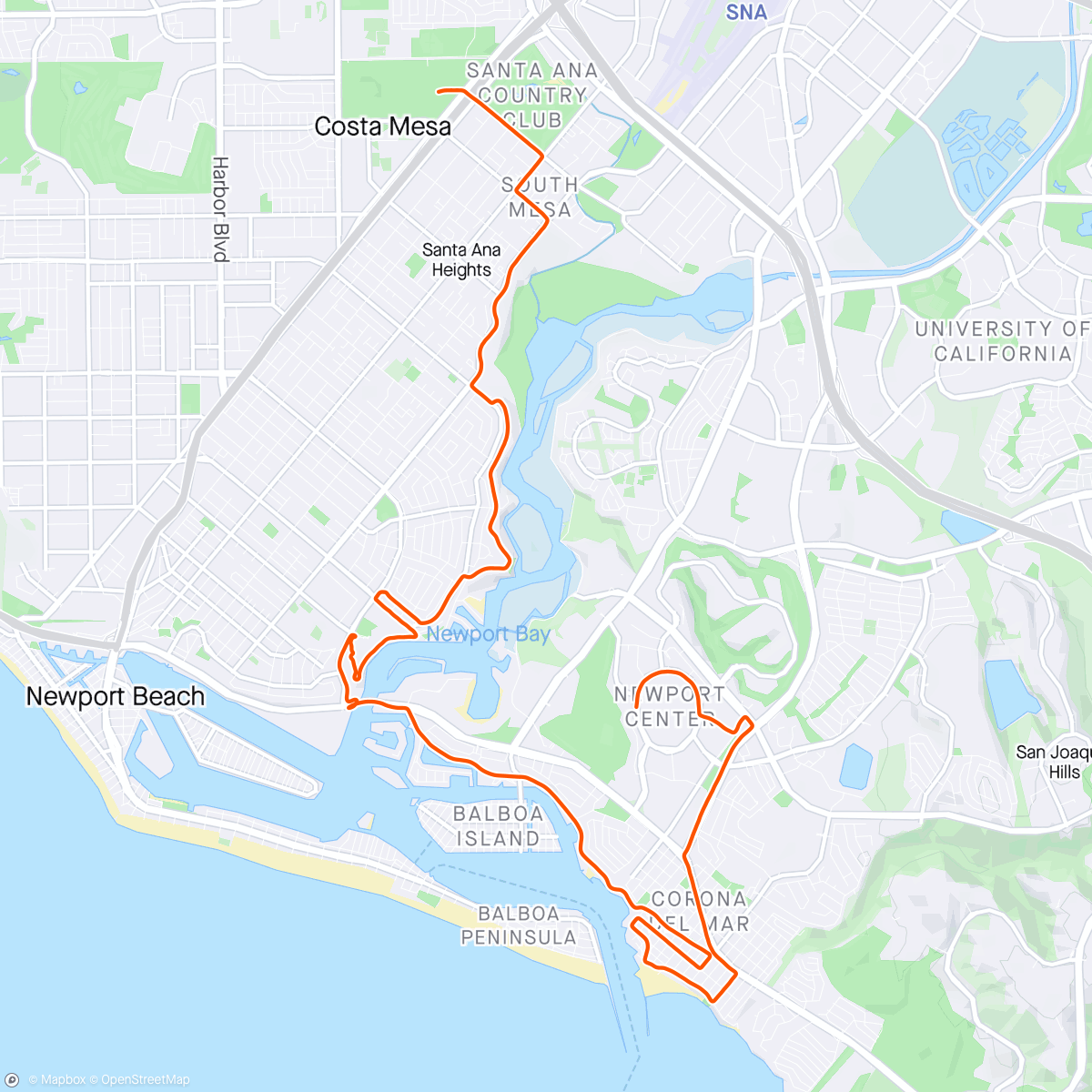 Map of the activity, OC Half Marathon!!  Achieved Goal Of Under 1:50!!  Recovery Going Swell! 🦵❤️‍🩹