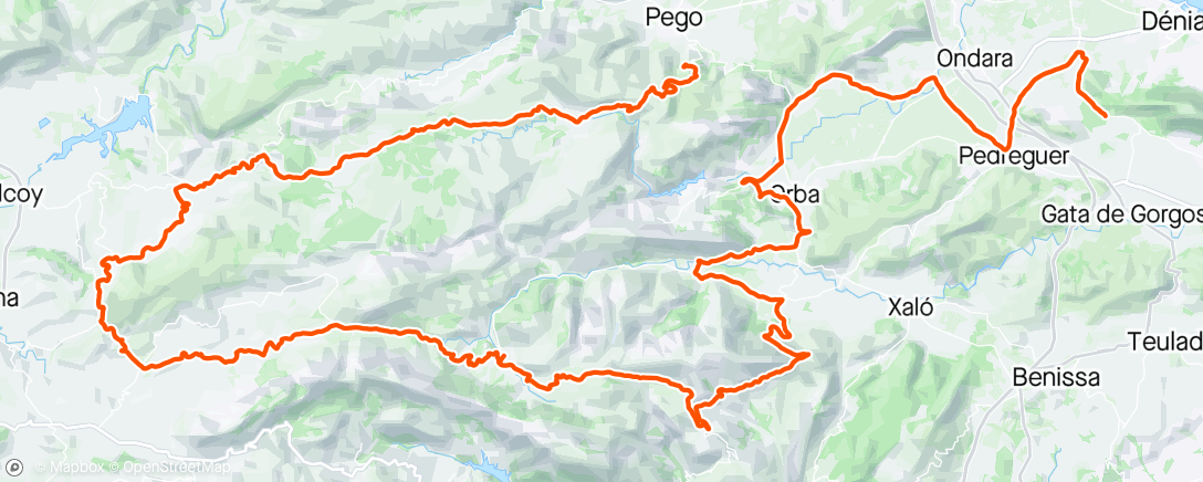 Map of the activity, Gran fondo Contador sin løype