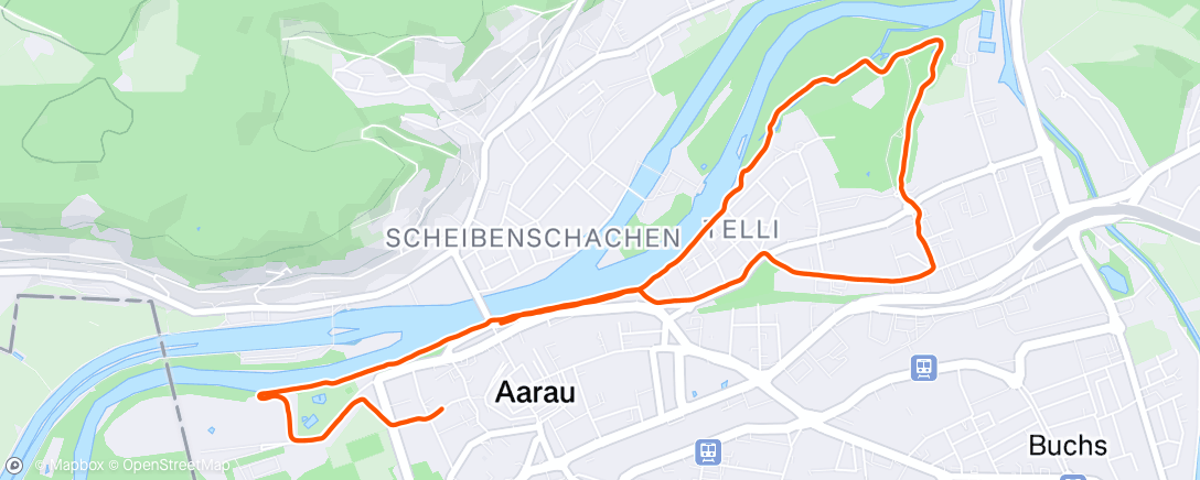 Map of the activity, Lauf am Morgen
