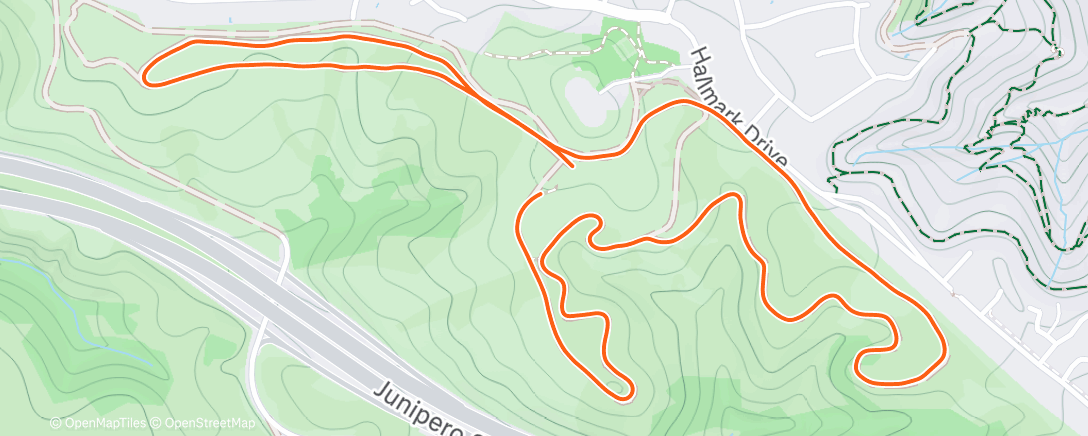 Map of the activity, Afternoon Run