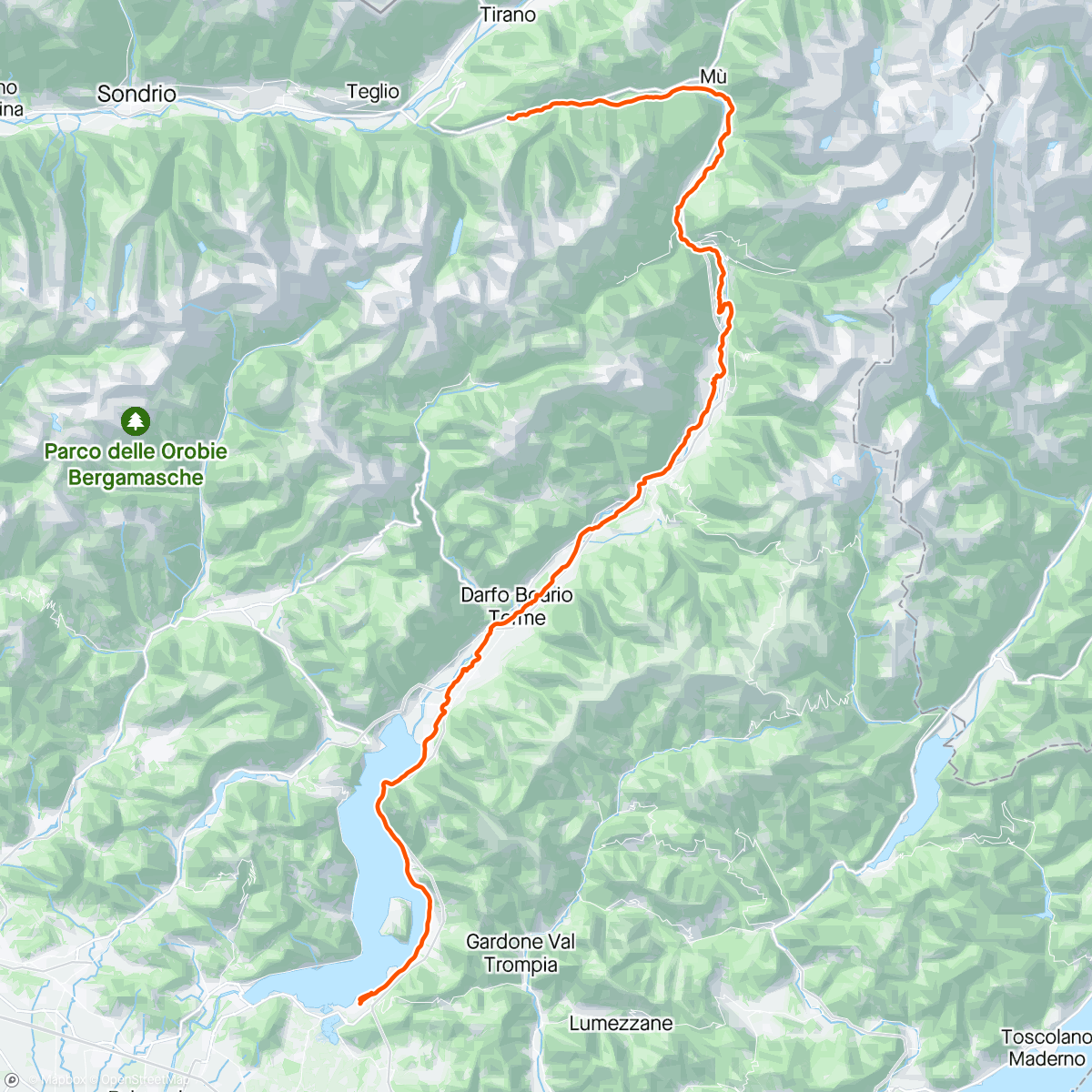 Map of the activity, #B31 Val Camonica fino a Iseo