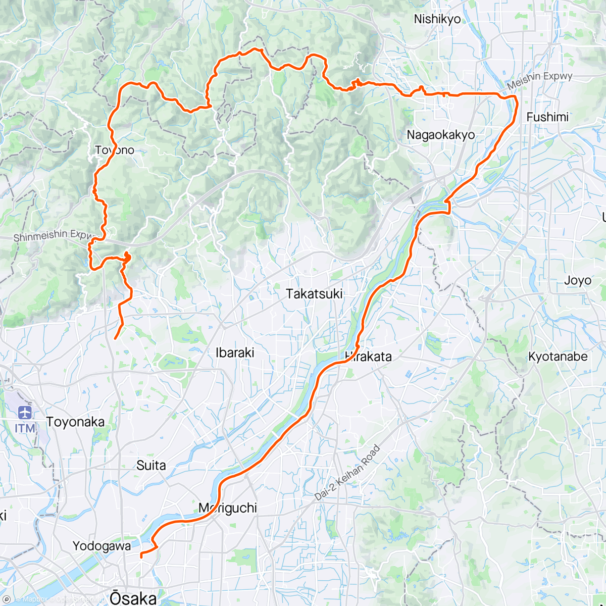 Map of the activity, Tenjimbashi - Kyoto - Minoh 🙏⛩️🌻🚫