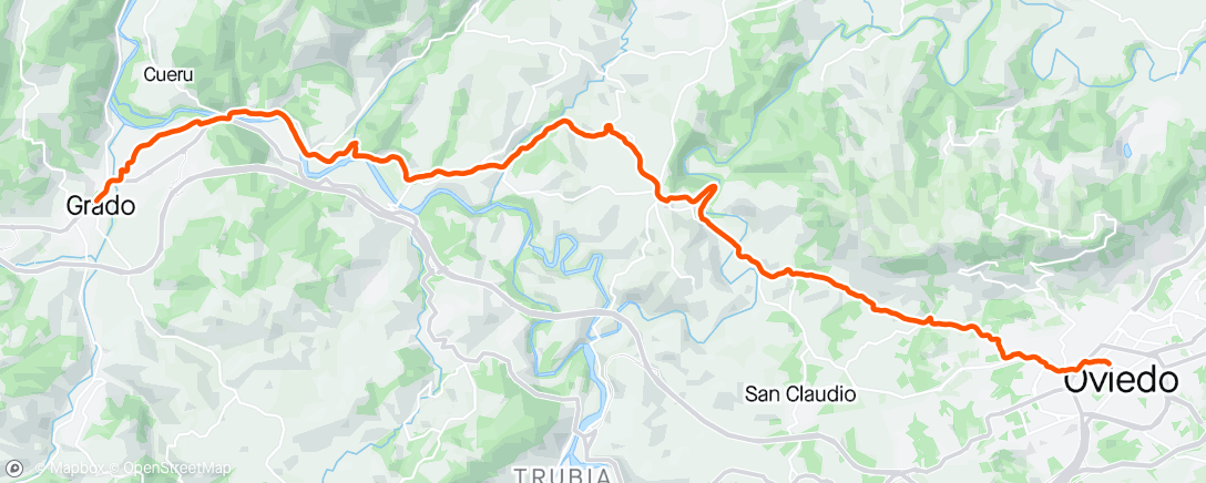 Map of the activity, AS, send, Oviedo, 6h, #Oviedo-Grado