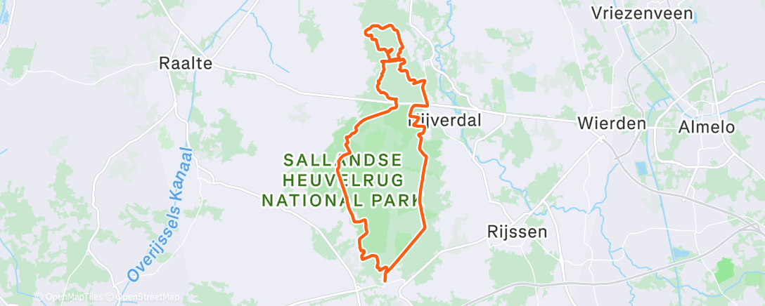 Карта физической активности (Afternoon Ride)