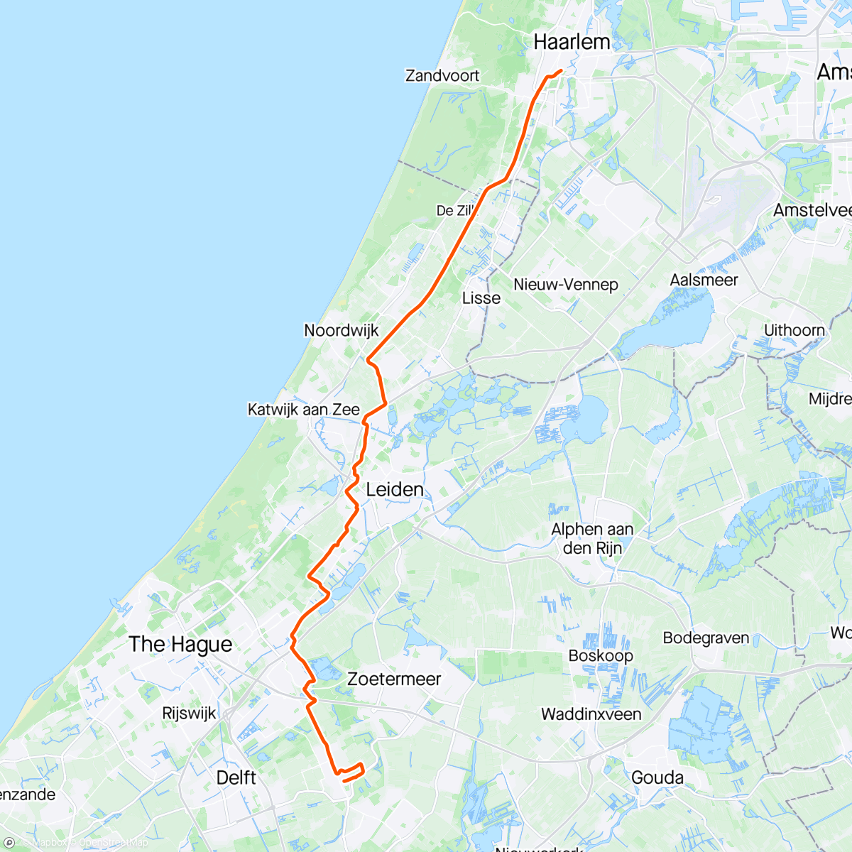 Map of the activity, WeWo Trekvaart 🚴‍♂️