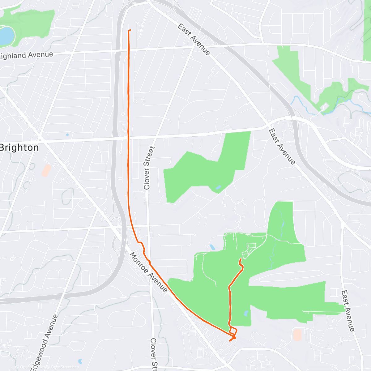 Map of the activity, Trudging
