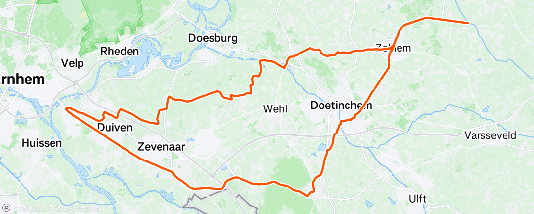 Map of the activity, Morning Ride
