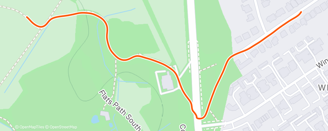 Map of the activity, Parkrun cooldown