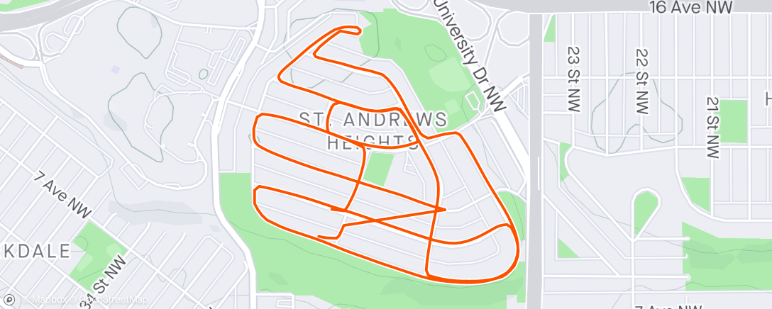 Map of the activity, This is the type of route you run when you’re pushing a stroller and your 9-month-old is deciding between screaming or sleeping.